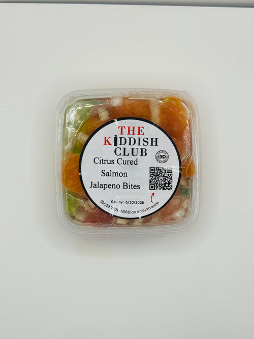 Citrus cured salmon bites